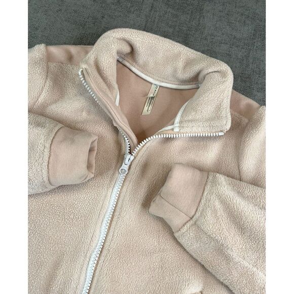 Free People Jackets & Blazers - Free People FP Movement Jacket Womens (M) Pink Timeless Fleece Zip Deep Pile